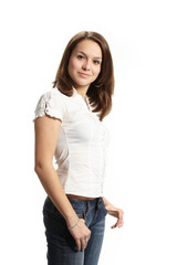 Portrait of young pretty woman