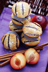 muffins with plums