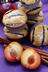 muffins with plums