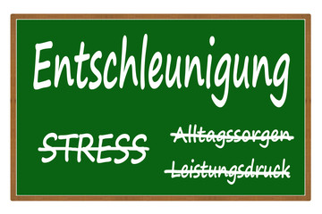 Entschleunigung, Tafel