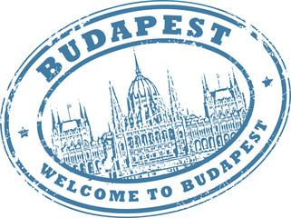 Fototapeta premium Stamp with the name of Budapest