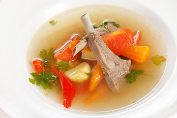 vegetable soup with ribs