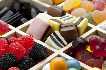Auswahl von Süßigkeiten