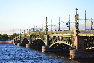 Trinity Bridge in St.Petersburg