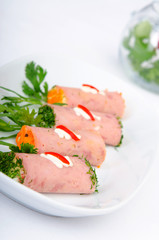 Canapes served in the plate