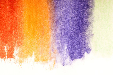 paints on the white paper