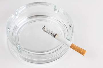 Ashtray of cigarette