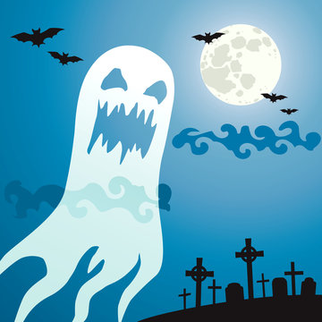 Ghost in the cemetery