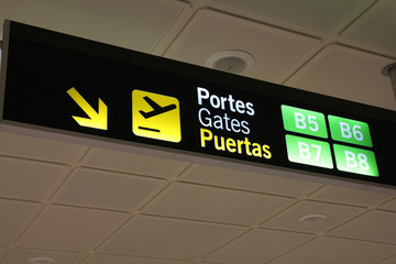Departure gates