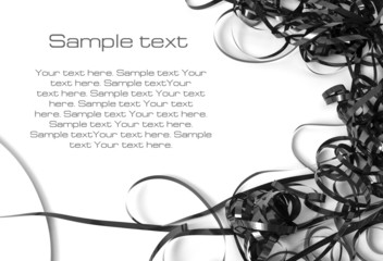 Cassette tape on white