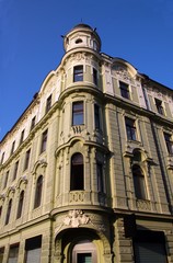 Fototapeta na wymiar starego budynku w centrum Lublany