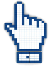 3d illustration hand mouse symbol