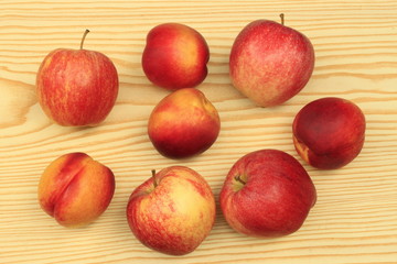 Äpfel und Nektarinen