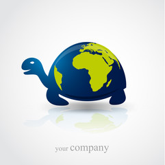 logo tortue, écologie, monde
