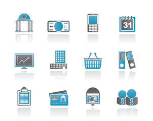 Business and finance icons - vector icon set