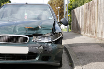 Crashed car