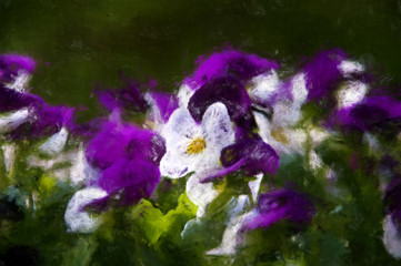 Obraz na płótnie Canvas Malarstwo kwiaty