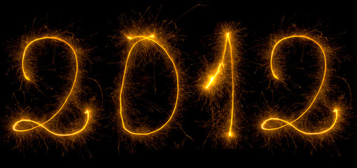 2012 Neujahr  happy new year wunderkerzen