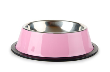 Pet bowl isolated on the white background