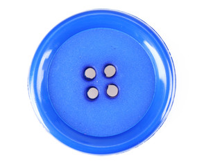 Close up of sewing button isolated on white
