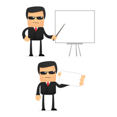 set of funny cartoon security