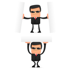 set of funny cartoon security