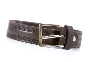 Black leather belt
