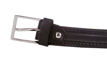 Black leather belt
