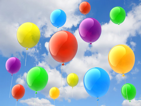Luftballons steigen gen Himmel
