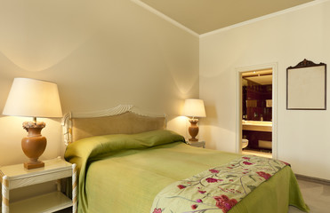 interior luxury apartment, comfortable bedroom