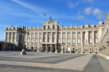 Fototapeta na wymiar The Spanish Royal Palace (Palacio Real) in Madrid Spain