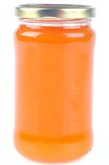 Pot de confiture d'abricot