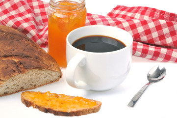 Pain, café et confiture