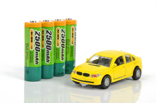 Batteries and toy car