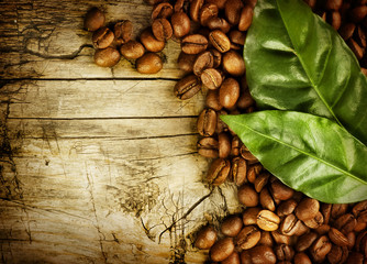 Coffee backround. With copy-space for text