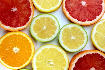 Grapefruit, lime, lemon and orange slices