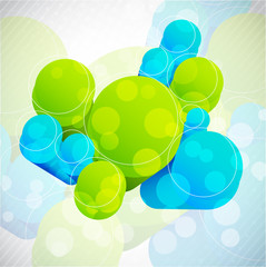 Abstract background with 3d element