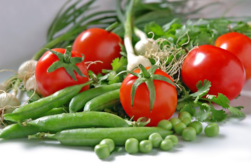 colorful fresh group of vegetables