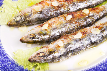 tasty grilled sardines