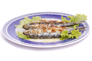 tasty grilled sardines