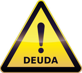 Señal de advertencia de la deuda