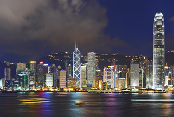 Hong Kong skyline at night