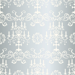 Seamless silver design pattern