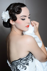 Portrait of young beautiful lady