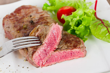 angeschnittenes Rumpsteak