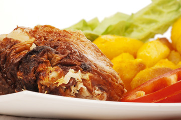 backed potatoes with chicken