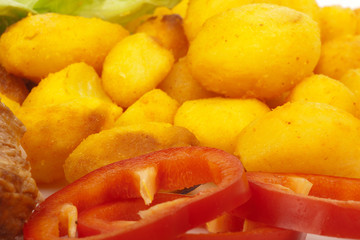 backed potatoes with chicken