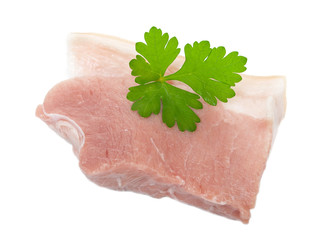 Raw pork with parsley