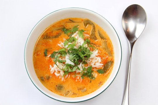 Thai red curry and rice