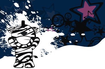 Obraz premium zebra funny cartoon background7